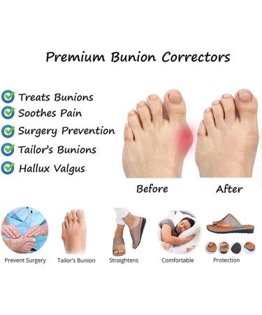 Bunion Sandals - Orthopedic Bunion Corrector Sandals, Flat Sole Pu Leather  Shoes Casual Soft Big Toe Foot Correction Sandal Flip Flops Supportive  Backstrap Flat Sanda(Size:US 9,Color:Black) : Amazon.ca: Clothing, Shoes &  Accessories