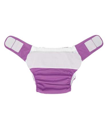 Adult Cloth Diapers Adult Swim Diapers Waterproof Washable Reusable Adult Elderly Cloth Diapers Pocket Nappies Adult Nappies(Diaper purple)
