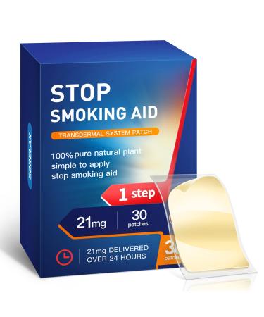 30 Patches Smoking Aid Stop Smoking Patch Step 1 Easy and Effective Anti-Smoking Stickers - Best Product to Quit Smoking (Stop Smoking Step 1 21 mg )