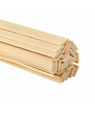 Pllieay 60 Pieces Bamboo Sticks Wooden Craft Sticks Extra Long Sticks for Crafting (15.7 Inches Length   3/8 Inches Width)