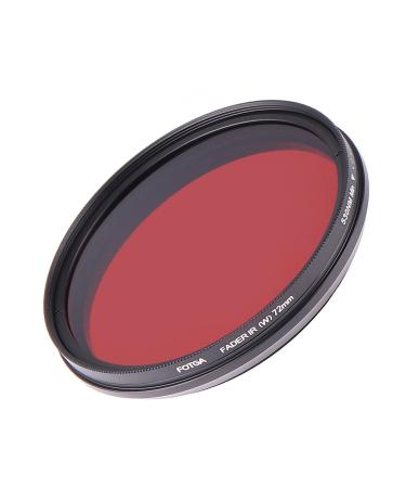 FocusFoto FOTGA 72mm All-in-One Adjustable Infrared IR Pass X-Ray Lens IR Filter, Variable from 530nm to 650nm 680nm 720nm 750nm Optical Glass