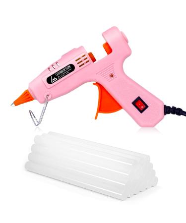 Liumai Hot Glue Gun Kit with 30pcs Glue Sticks Mini Hot Melt Glue Gun with Carrying Case for Crafts School DIY Arts and Home Repair (30Watts Pink)