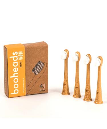 booheads - Bamboo Electric Toothbrush Heads | Biodegradable Eco-Friendly Sustainable Recyclable | Sonicare Compatible | Bamboo Toothbrush Replacement Heads - Mini Edition