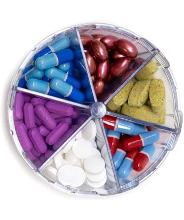 Monster Supplement Medication Pill Dispenser with Compartment Labels - Extra Large Pill Container Handles Almost Any Supplement