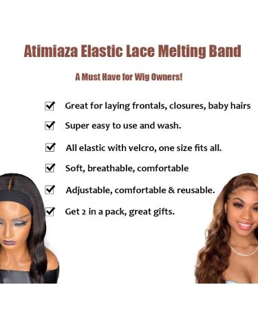 2 PCS Lace Melting Band,Elastic bands for Wig Edges, Lace Melting