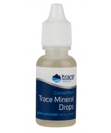 Trace Minerals ConcenTrace Trace Mineral Drops 15ml All Natural Complete Mineral Complex Food Supplement 6 Days Supply Electrolyte Balance Formula Energy and Mood Support
