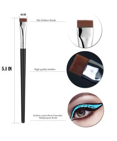 Fine Angled Eyeliner Brush, JASSINS Ultra thin Precision Eye Liner Makeup  Brushes Set, Fine Point Eyeliner