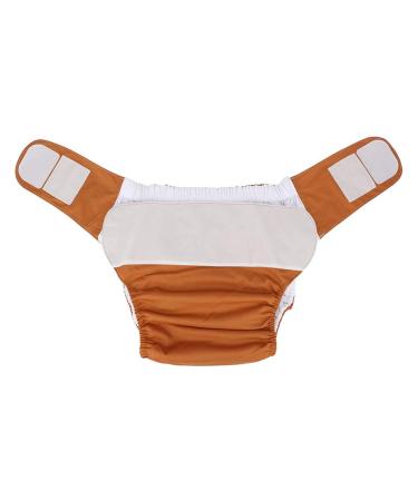 Adult Cloth Diapers Adult Swim Diapers Waterproof Washable Reusable Adult Elderly Cloth Diapers Pocket Nappies Adult Nappies(Diaper coffee color)