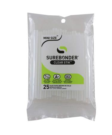 Surebonder Fabric Hot Glue Stick, Mini Size 4 L, 5/16 D - 18 Pack,  Machine Washable, Use with High Temperature Glue Guns - Made in USA  (FS-18), Creamy White
