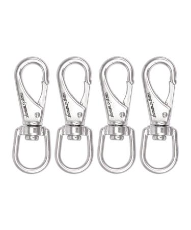 SHONAN 2.7 Inch Swivel Snap Hooks, 5 Pack Small Stainless Steel Spring  Clips, Flag Pole Clips, Scuba Diving Clips Spring Hooks for Dog leashes,  Keychains, Bird Feeders, Pet Chains and More 