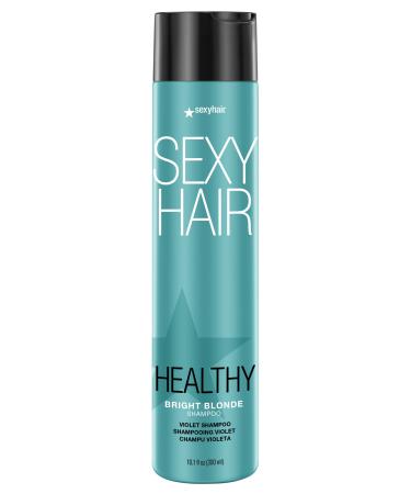 SexyHair Healthy Bright Blonde Violet Shampoo/Conditioner | Helps Counteract Brassiness | SLS and SLES Sulfate Free Bright Blonde Violet Shampoo | 10.1 fl oz