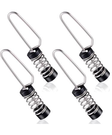 Moxweyeni Fishing Flag Clips Boat Flag Stainless Steel Marine Boat Flag Clips for Halyards Outrigger Lines Antennas Stern Lights Flagpole Rope 4