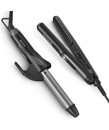 Wavytalk 3/10 Small Flat Iron, Pencil Flat Iron for Short Hair, Pixie Cut  and Bangs, Mini Hair Straightener for Edges with Anti-Pinch Design, Tiny