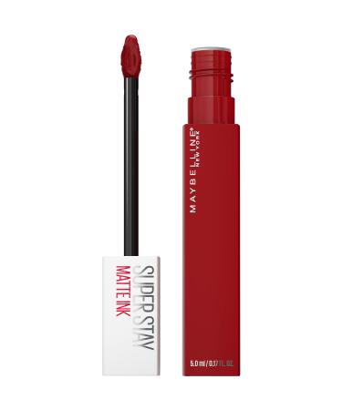 Maybelline New York Super Stay Matte Ink Liquid Lipstick, Long Lasting High Impact Color, Up to 16H Wear, Exhilarator, Ruby Red, 0.17 fl.oz 340 EXHILARATOR