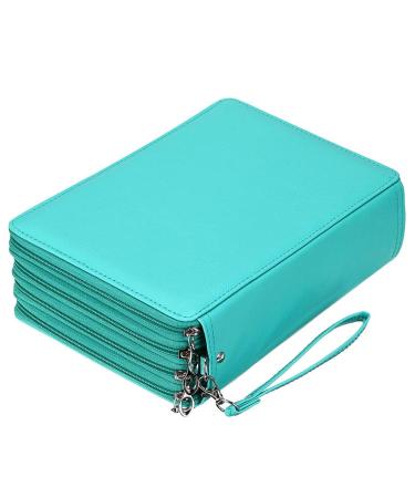 BTSKY Deluxe PU Leather Pencil Case For Colored Pencils - 120 Slot  (Green)