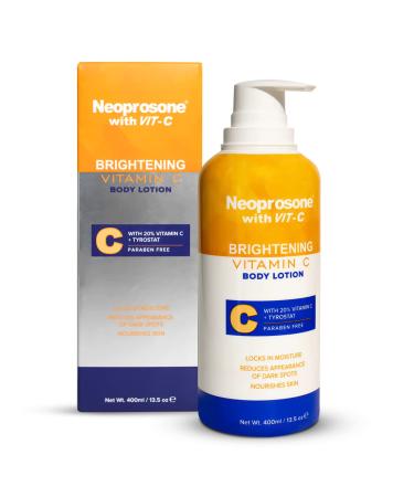 NEOPROSONE Brightening Body Lotion 500ml - Formulated to Fade Dark Spots on Elbows  Knees  Neck  Body and Intimate Parts  with Lactic Acid  Alpha Arbutin Complex and Vitamin C