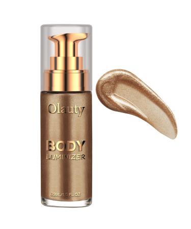 Liquid Illuminator, Firstfly Body Highlighter Makeup Smooth Shimmer Glow Liquid Foundation for Face & Body(#03 Glistening Bronze)