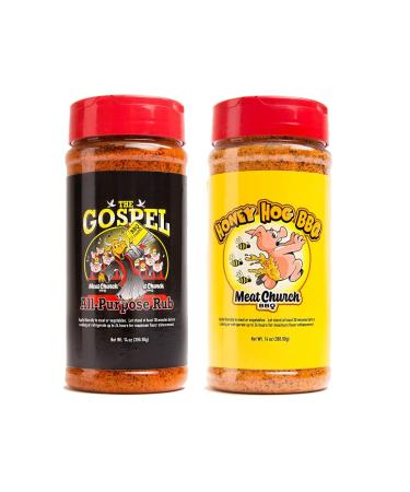 Meat Church BBQ Rub Combo: Two Bottles of Holy Cow (12 oz) BBQ Rub and Seasoning for Meat and Vegetables, Gluten Free, Total of 24 Ounces