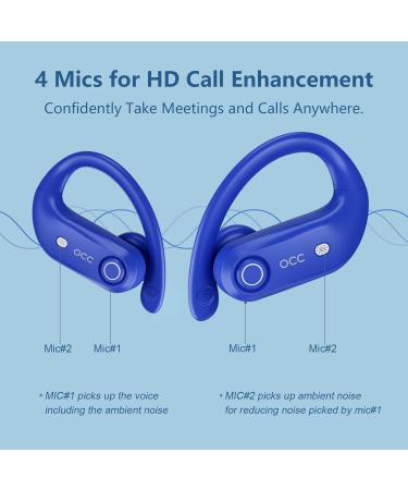 Wireless Earbuds Bluetooth Headphones 130H Playback 4-Mic HD Call