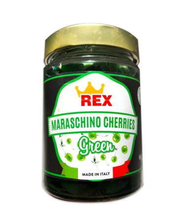 Rex Green Maraschino Cherries, 14.1 oz (Pack of 1)
