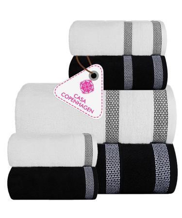 Designed in Denmark 550 GSM 2 Large Bath Towels 2 Large Hand Towels 2  Washcloths, Super Soft Egyptian Cotton 6 Towels Set for Bathroom, Kitchen &  Shower - Granite Grey & Mirage Grey