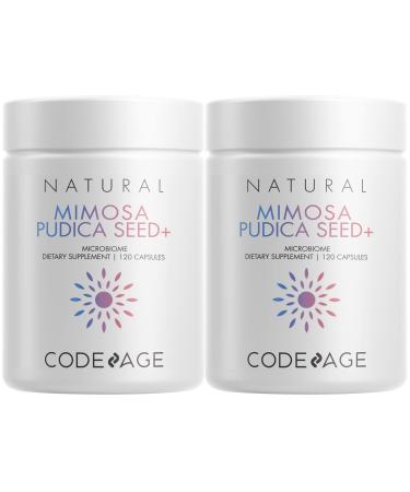 Codeage Organic Mimosa Pudica Seed Capsules - Mimosa Pudica Seeds Supplement - Black Walnut, Cloves, Vidanga, Neem, BioPerine - All in One - Sensitive Plant Pills - Non-GMO & Vegan - 2 Pack