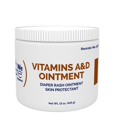 Dynarex Vitamins A & D Ointment Ointment with Vitamin A and Vitamin D Skin Protectant for Diaper Rash and Discomfort White  15 oz Jar of Dynarex Vitamins A & D Ointment