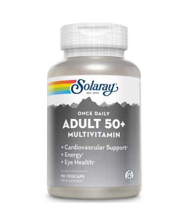 SOLARAY Once Daily Adult 50+ Multivitamin Healthy Energy Heart & Immune Support for Mature Adults 90 CT