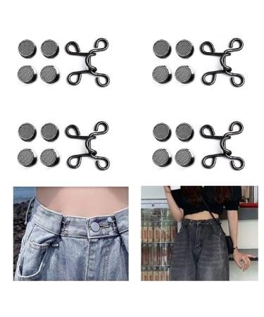 4 Pack Adjustable Waist Buttons Extender Jeans Tightness Waist
