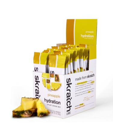 Skratch Labs Hydration Packets- Pineapple- 20 Count- Sport Hydration Drink Mix- Electrolytes for Exercise, Endurance and Performance- Electrolyte Powder Packets for Rapid Recovery- Non-GMO
