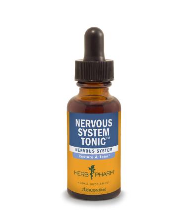 Herb Pharm Nervous System Tonic Liquid Herbal Formula to Strengthen and Calm the Nervous System - 1 Ounce (FASKULL01)