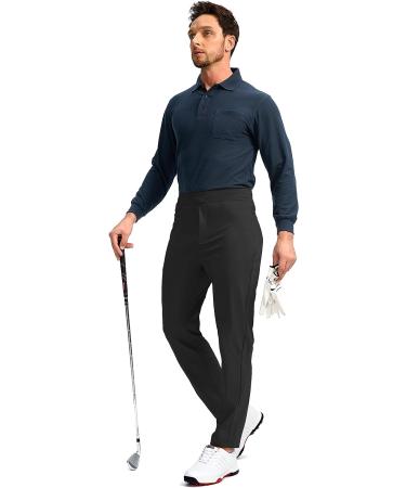  Pudolla Men's Golf Pants Stretch Sweatpants with