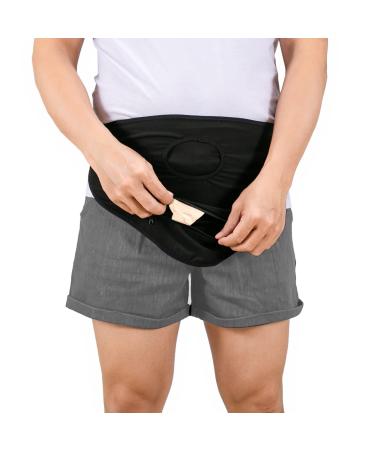 Ostomy Belt Black | Ostomy Support Belt | Stealth Belt Ostomy Bag Cover for Men & Women | Colostomy Bags | Ostomy Wrap for Sport & Swiming | Inner Pocket to Hold Ostomy Pouch | Ostomy Supplies - M