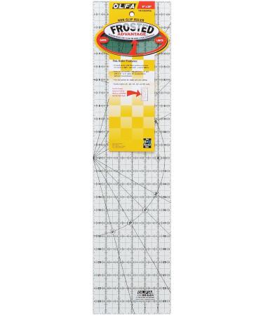 OLFA 6 x 24 Frosted Acrylic Ruler (QR-6x24) - Non Slip 6x24 Inch Acrylic  Ruler with Grid & Angle Markings for Cutting Fabric, Sewing, Quilting, &  Crafts