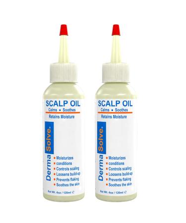 Dermasolve Psoriasis Scalp Oil (2-Pack) Seborrheic Dermatitis & Dandruff Relief - Formulated to Loosen Scaling Build-up, Moisturize, Condition, Prevent Itching, and Flaking (4.0 oz each) 4 Ounce (Pack of 2)