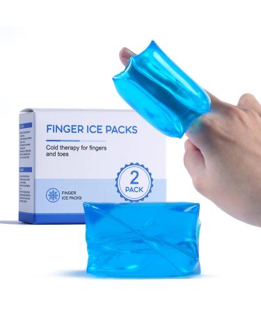 2 Ice Packs for Fingers Fast-Freezing & Reusable Thumbs and Toes Cold Gel Ice Packs for Injuries Arthritis Chronic Pain Trigger Finger Cracked Finger 2 Pack