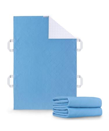 Hospital Bed Pads 34'' x 76'',Non-Slip Waterproof Sheet and Mattress Pad  Protector,Washable Bed Wetting Incontinence Cover, Pads for Kids, Elderly  Seniors, Single,Blue Blue 34x76 Inch (Pack of 1)