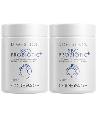 Codeage SBO Probiotics, 50 Billion CFUs Per Serving, Multi Strain Soil Based Organisms Blend and Organic Fermented Botanical Blend, Shelf-Stable - 2 Pack