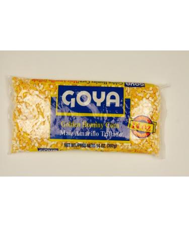 Goya Golden Hominy Corn 14 oz - Maiz Trillado Amarillo 14.0 Ounce (Pack of 1)