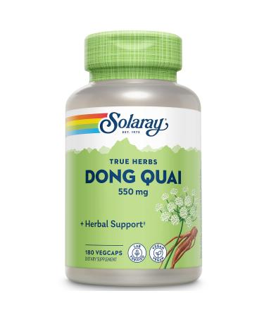 Solaray Dong Quai Root 550mg | Healthy Menstrual & Menopausal Support | Womens Health Supplement | Whole Root | Non-GMO, Vegan & Lab Verified | 180ct 180 Count (Pack of 1)