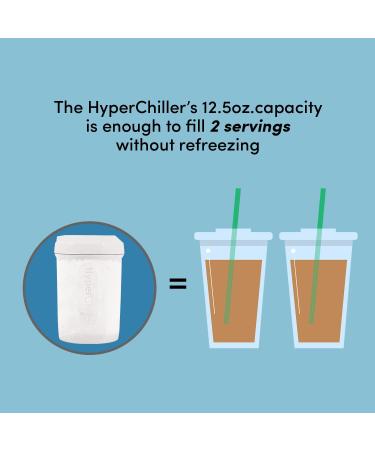  HyperChiller HC2 Patented Iced Coffee/Beverage Cooler, NEW,  IMPROVED,STRONGER AND MORE DURABLE! Ready in One Minute, Reusable for Iced  Tea, Wine, Spirits, Alcohol, Juice, 12.5 Oz, Black: Home & Kitchen