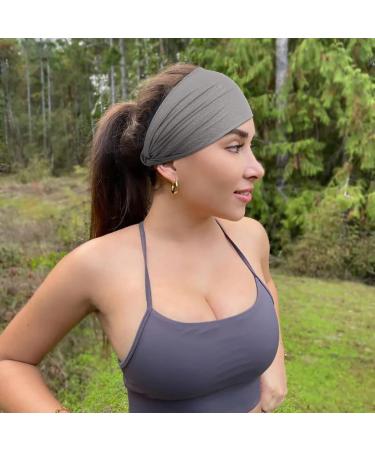  Woeoe African Headbands Knotted Hairbands Black Yoga
