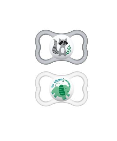 MAM Supreme Night Baby Pacifier, for Sensitive Skin, Patented Nipple, 2  Pack, 0-6 Months, Unisex,2 Count (Pack of 1)