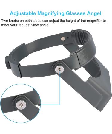 1.5/2.5/3.5X Magnifying Glasses Magnifying Headset Head Mounted Jewelry  Loupe Magnifier with Multiple Lens for Crafting Clock Watch Electronics  Hobby Tool 