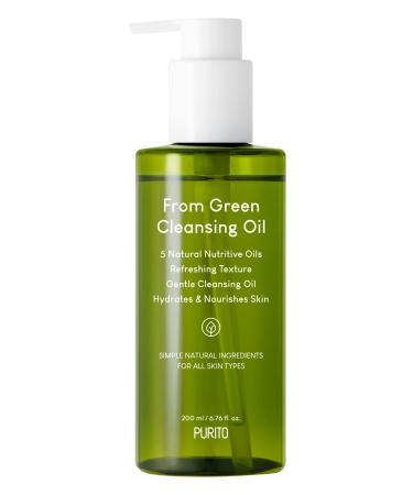 PURITO From Green Cleansing Oil 6.76 fl.oz / 200ml Gentle Facial Cleanser  Cruelty-free & Vegan  Nature-derived Oils (Renewal)