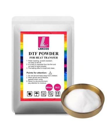 DTF Powder 450g/16oz White DTF Powder Adhesive, Upgrade DTF Transfer Powder with Super Adhesion, Waterproof and Durability for All Fabric, DTF Hot