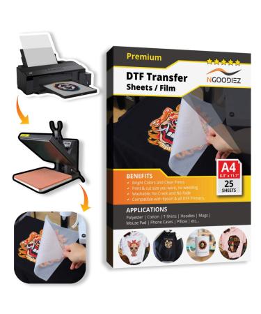 NGOODIEZ DTF Powder Digital Transfer - Hot Melt Adhesive DTF Pretreat  Transfer Powder for Direct Printing on Any Colored/White Fabric Adhesive  Powder for DTF Printer & Film (White 17.6 oz / 500