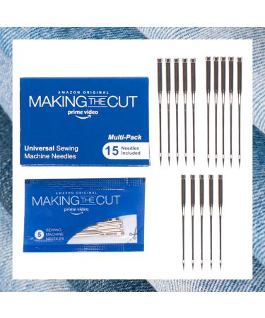 Making the Cut Universal Sewing Machine Needles - 15 Count - Assorted Sizes 80/12, 90/14, 100/16