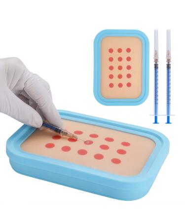 LVCHEN Intradermal Injection Training Pad - Skin-Like Intradermal Injection Practice Model for Nurse and Medical Student - Silicon Hypodermic Injection Trainer - 15 Injection Spots