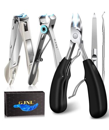 Nail Clippers for Men Thick Nails Professional Nail Cutter with Catcher  Wide Jaw Opening Sharp Toenail Clippers-Heavy Duty Toe Nail Clippers  Durable Fingernail Clipper for Seniors Long Handle
